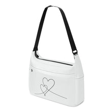 Load image into Gallery viewer, Ti Amo I love you - Exclusive Brand - Black Haze Off White - Double Script Heart - Journey Computer Shoulder Bag
