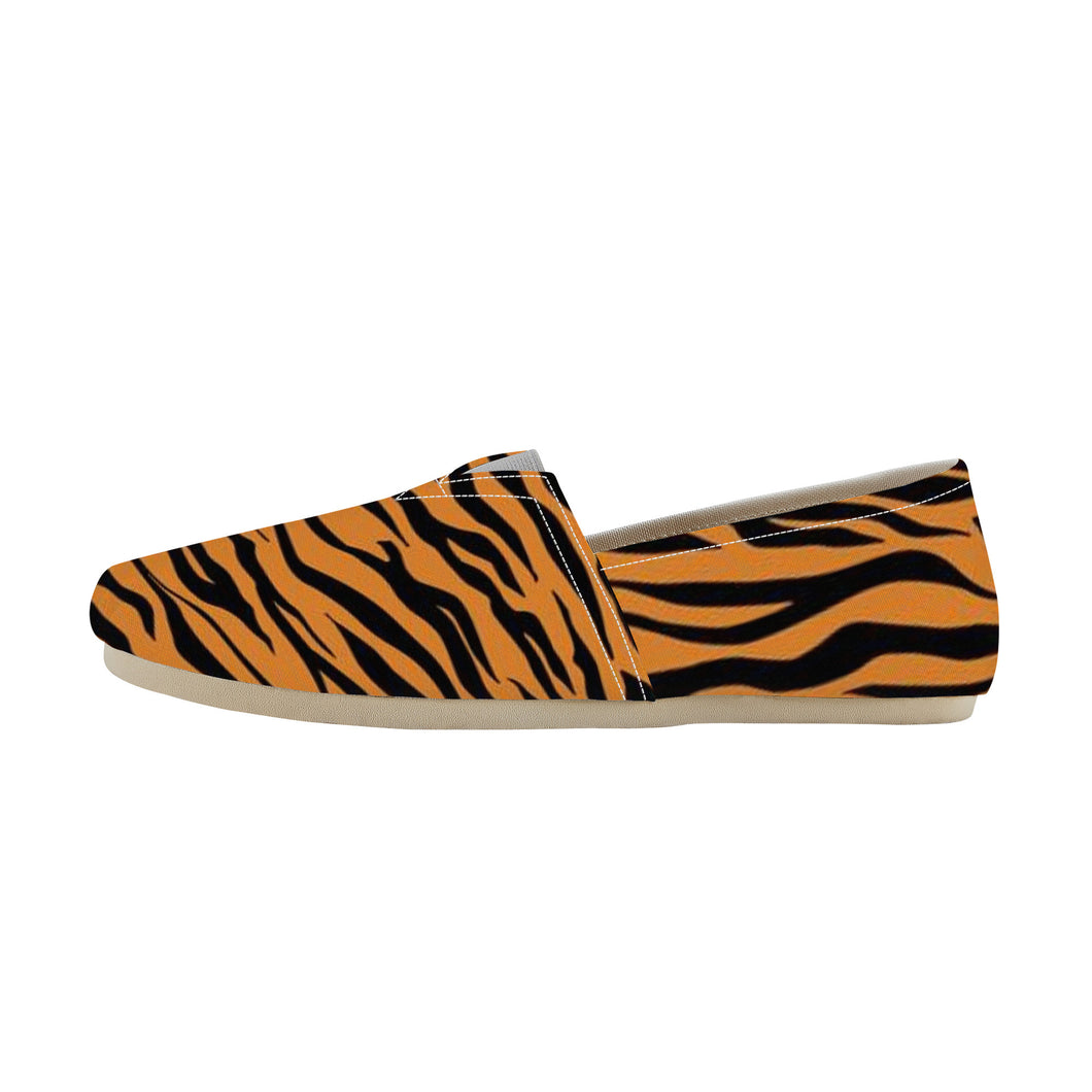 Ti Amo I love you  - Exclusive Brand - Zest & Black Tiger Stripes - Casual Flat Driving Shoe