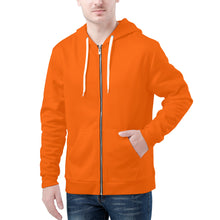 Load image into Gallery viewer, Ti Amo I love you - Exclusive Brand - Blaze Orange - Men&#39;s Zip Hoodie
