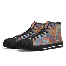 Load image into Gallery viewer, Ti Amo I love you - Exclusive Brand - Tie-Dye  - High-Top Canvas Shoes - Black Soles
