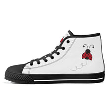 Load image into Gallery viewer, Ti Amo I love you - Exclusive Brand - Ladybug - High-Top Canvas Shoes - Black Soles
