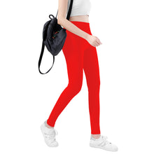 Load image into Gallery viewer, Ti Amo I love you - Exclusive Brand   - Red - White Daisy -  Yoga Leggings
