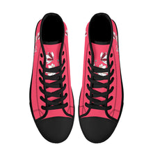 Load image into Gallery viewer, Ti Amo I love you - Exclusive Brand - Radical Red - High-Top Canvas Shoes - Black Soles
