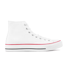 Load image into Gallery viewer, Ti Amo I love you - Exclusive Brand  - White -  High Top Canvas Shoes - White Soles
