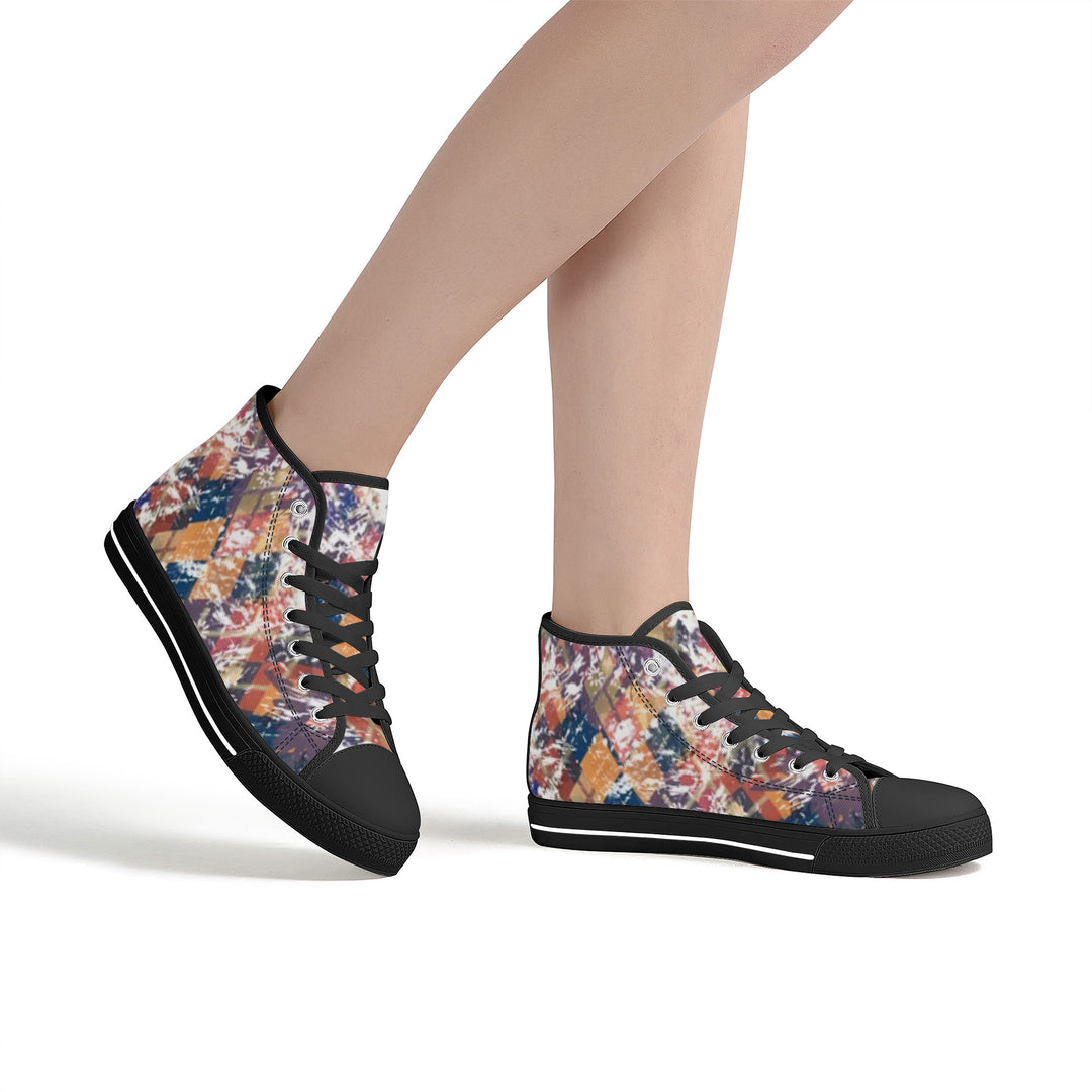Ti Amo I love you  - Exclusive Brand  - High-Top Canvas Shoes - Black Soles