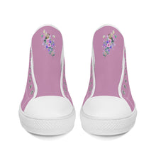 Load image into Gallery viewer, Ti Amo I love you - Exclusive Brand - High-Top Canvas Shoes - White Soles
