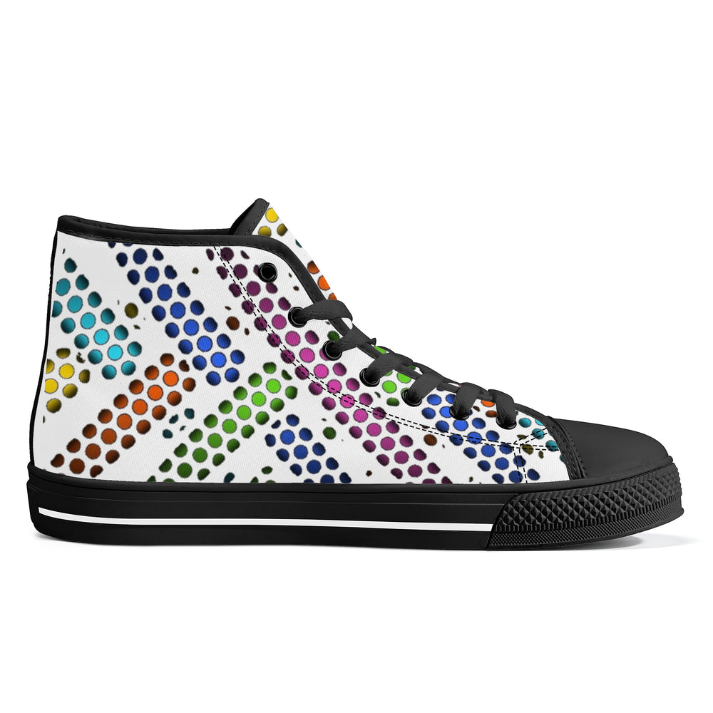 Ti Amo I love you - Exclusive Brand - High-Top Canvavs Shoes - Black Soles