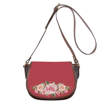 Load image into Gallery viewer, Ti Amo I love you - Exclusive Brand - Chestnut - Roses - Saddle Bag
