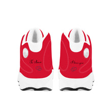 Load image into Gallery viewer, Ti Amo I love you - Exclusive Brand  - Ajax Red - Mens / Womens - Unisex Basketball Shoes - White Laces
