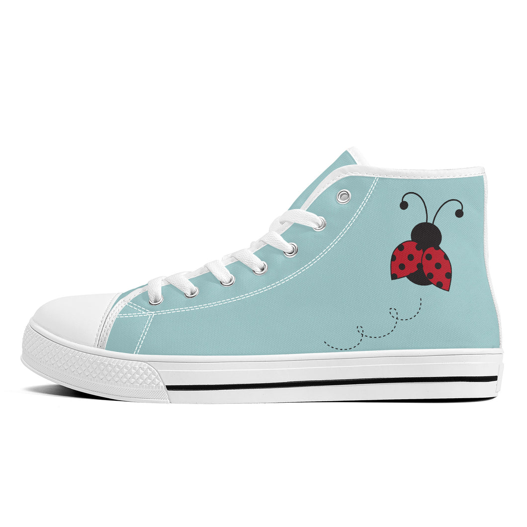 Ti Amo I love you - Exclusive Brand - High-Top Canvas Shoes - White Soles