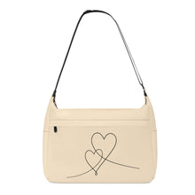 Load image into Gallery viewer, Ti Amo I love you - Exclusive Brand - Blanched Almond -  Double Script Heart - Journey Computer Shoulder Bag
