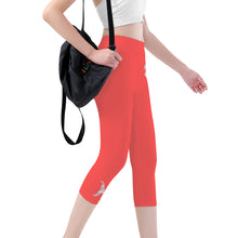 Load image into Gallery viewer, Ti Amo I love you Exclusive Brand  - Persimmon - Angry Fish - Capri Yoga Leggings - Sizes XS-3XL
