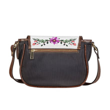 Load image into Gallery viewer, Ti Amo I love you - Exclusive Brand -  White - Floral Bouquet - Saddle Bag
