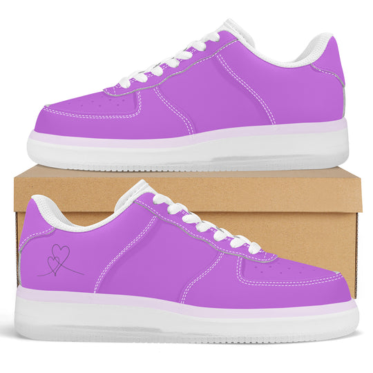 Ti Amo I love you - Exclusive Brand  - Lavender - Transparent Low Top Air Force Leather Shoes