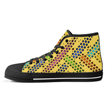 Load image into Gallery viewer, Ti Amo I love you - Exclusive Brand - Mistard Yellow - Dot Deco - High-Top Canvas Shoes - Black Soles
