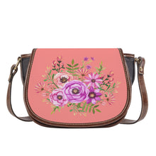 Load image into Gallery viewer, Ti Amo I love you - Exclusive Brand - Light Coral - Floral Bouquet - Saddle Bag
