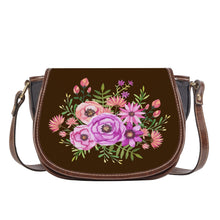 Load image into Gallery viewer, Ti Amo I love you - Exclusive Brand - Brunette - Floral Bouquet - Saddle Bag
