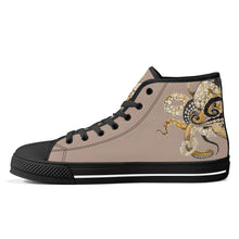 Load image into Gallery viewer, Ti Amo I love you - Exclusive Brand - Quicksand - Octopus - High-Top Canvas Shoes - Black
