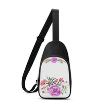 Load image into Gallery viewer, Ti Amo I love you - Exclusive Brand - White - Floral - Womens Chest Bag
