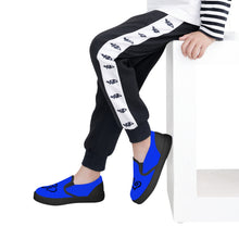 Load image into Gallery viewer, Ti Amo I love you - Exclusive Brand  - Blue Blue Eyes - Double Black Heart - Kids Slip-on shoes - Black Soles
