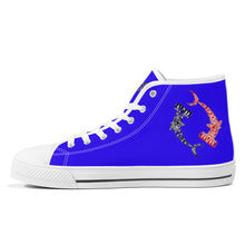 Load image into Gallery viewer, Ti Amo I love you - Exclusive Brand - Hammerhead Sharks -Womens High-Top Canvas Shoes - White Soles
