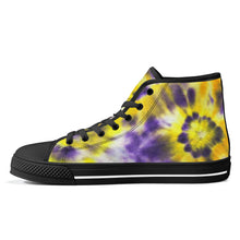 Load image into Gallery viewer, Ti Amo I love you - Exclusive Brand - High-Top Canvas Shoes - Black Soles
