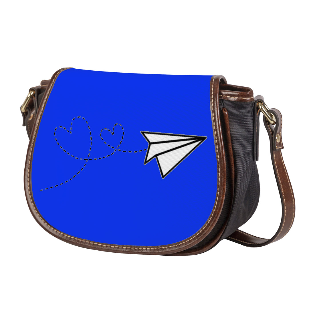 Ti Amo I love you - Exclusive Brand - Blue Blue Eyes - Paper Airplane - Saddle Bag