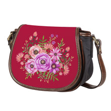 Load image into Gallery viewer, Ti Amo I love you - Exclusive Brand - Cardinal - Floral Bouquet - Saddle Bag
