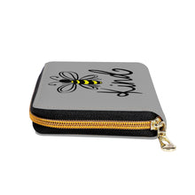 Load image into Gallery viewer, Ti Amo I love you - Exclusive Brand  - Silver Chalice - Bee Kind - Zipper Purse Clutch Bag
