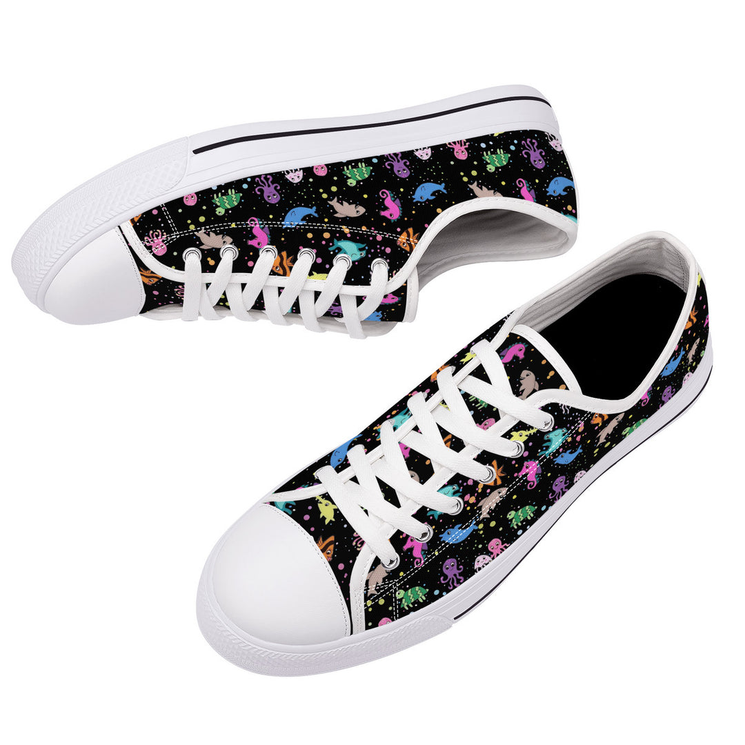 Ti Amo I love you - Exclusive Brand  - Low-Top Canvas Shoes - White Soles
