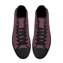 Load image into Gallery viewer, Ti Amo I love you - Exclusive Brand - High-Top Canvas Shoes - Black Soles
