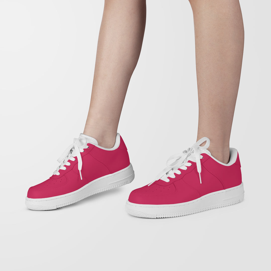 Ti Amo I love you -  Exclusive Brand - Cerise Red 2 - White Heart - Low Top Unisex Sneakers