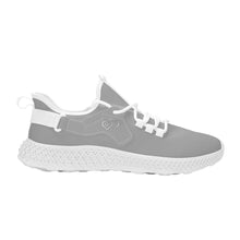 Load image into Gallery viewer, Ti Amo I love you - Exclusive Brand  - Silver Chalice - Double Heart - Womens Mesh Knit Shoes - White Soles
