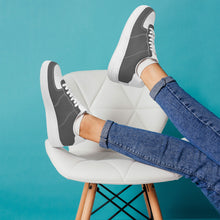 Load image into Gallery viewer, Ti Amo I love you - Exclusive Brand - Davy&#39;s Grey &amp; White - Low Top Unisex Sneakers - Sizes: Big Kids 4.5-7 / Mens 4.5-14.5 / Womens 5.5-14
