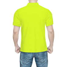 Load image into Gallery viewer, Ti Amo I love you - Exclusive Brand  - Mens Neon Yellow Polo Shirt
