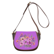 Load image into Gallery viewer, Ti Amo I love you - Exclusive Brand - Lavender - Floral Bouquet - Saddle Bag
