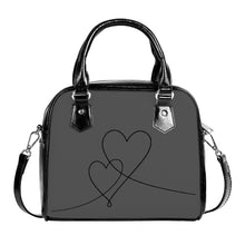 Load image into Gallery viewer, Ti Amo I love you - Exclusive Brand  - Davy&#39;s Grey - Double Script Heart -  Shoulder Handbag
