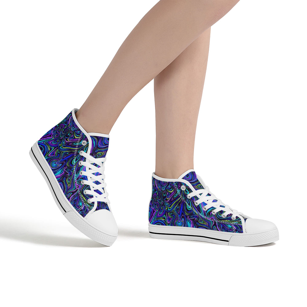 Ti Amo I love you  - Exclusive Brand - High-Top Canvas Shoes  - White Soles