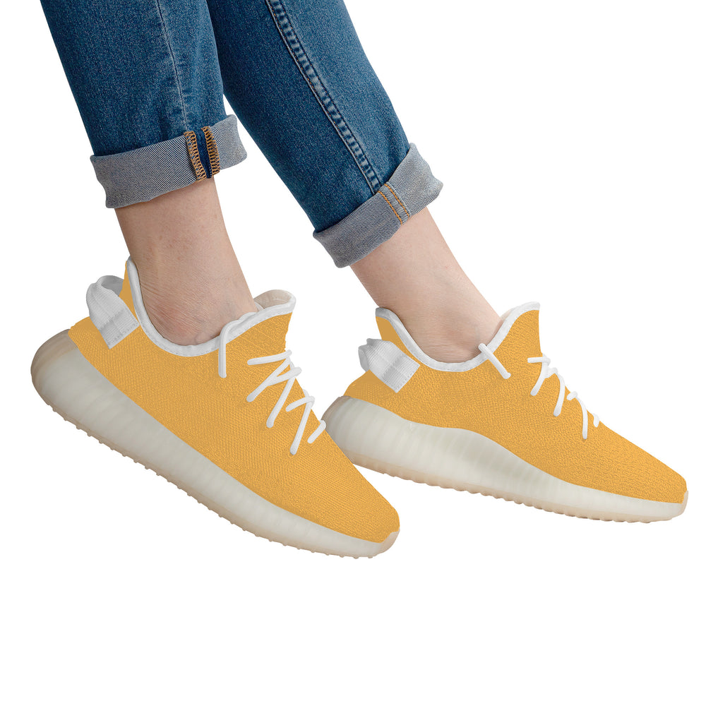 Ti Amo I love you - Exclusive Brand  - Light Orange - Love Sign - Breathable Mesh Knit Sneaker - White Soles