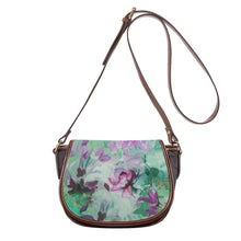 Load image into Gallery viewer, Ti Amo I love you - Exclusive Brand - Bayleaf with Bouquet Colored Flowers - Saddle Bag
