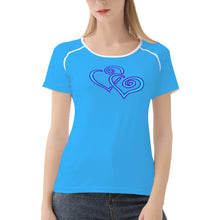 Load image into Gallery viewer, Ti Amo I love you - Exclusive Brand - Medium Cyan Blue -  Double Cyan Heat - Women&#39;s T shirt
