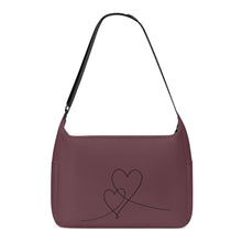 Load image into Gallery viewer, Ti Amo I love you - Exclusive Brand  - Congo Brown - Double Script Heart - Journey Computer Shoulder Bag
