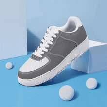 Load image into Gallery viewer, Ti Amo I love you - Exclusive Brand - Dove Gray &amp; White - Low Top Unisex Sneakers - Sizes: Big Kids 4.5-7 / Mens 4.5-14.5 / Womens 5.5-14
