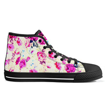 Load image into Gallery viewer, Ti Amo I love you - Exclusive Brand - High-Top Canvas Shoes - Black Soles
