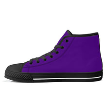 Load image into Gallery viewer, Ti Amo I love you - Exclusive Brand - Pigment Indigo- High-Top Canvas Shoes - Black Soles
