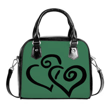 Load image into Gallery viewer, Ti Amo I love you - Exclusive Brand - Amazon - Double Black Heart -  Shoulder Handbag
