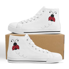 Load image into Gallery viewer, Ti Amo I love you - Exclusive Brand - High-Top Canvas Shoes - White Soles
