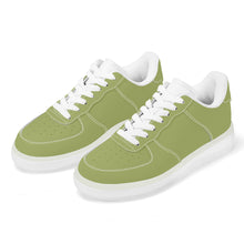 Load image into Gallery viewer, Ti Amo I love you - Exclusive Brand  - Olive Green - Transparent Low Top Air Force Leather Shoes
