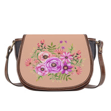 Load image into Gallery viewer, Ti Amo I love you - Exclusive Brand - Almost Apricot - Floral Bouquet - Saddle Bag
