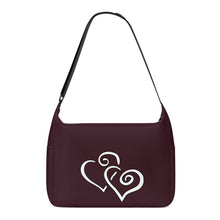 Load image into Gallery viewer, Ti Amo I love you - Exclusive Brand - Tamarind - Double White Heart - Journey Computer Shoulder Bag
